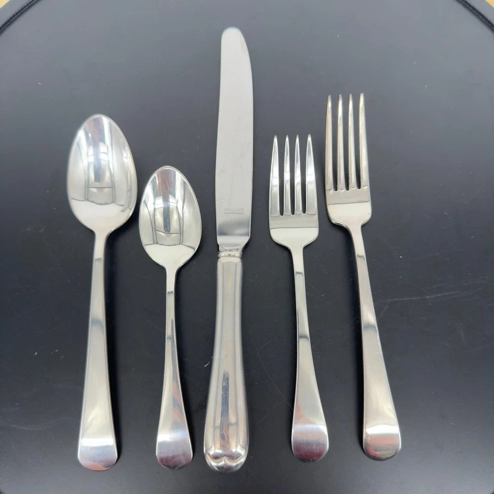 Wallace Silversmiths Heavy Silverplate Flatware Set 49pc with Wood Chest BNIB